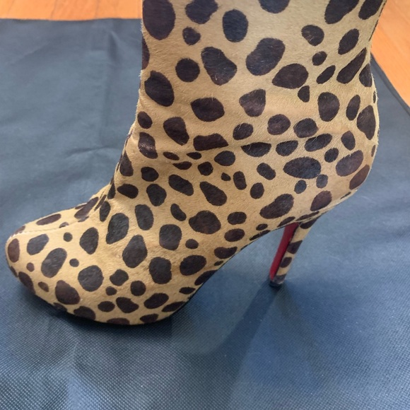 Christian Louboutin Animal Print Ankle Boots - Picture 6 of 12